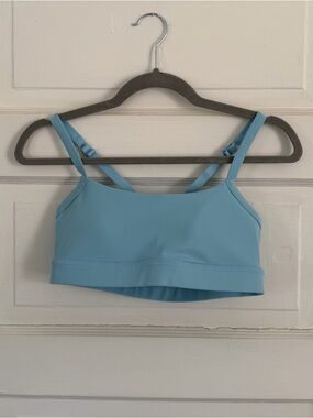 LSKD Light Blue Strappy Sports Bra